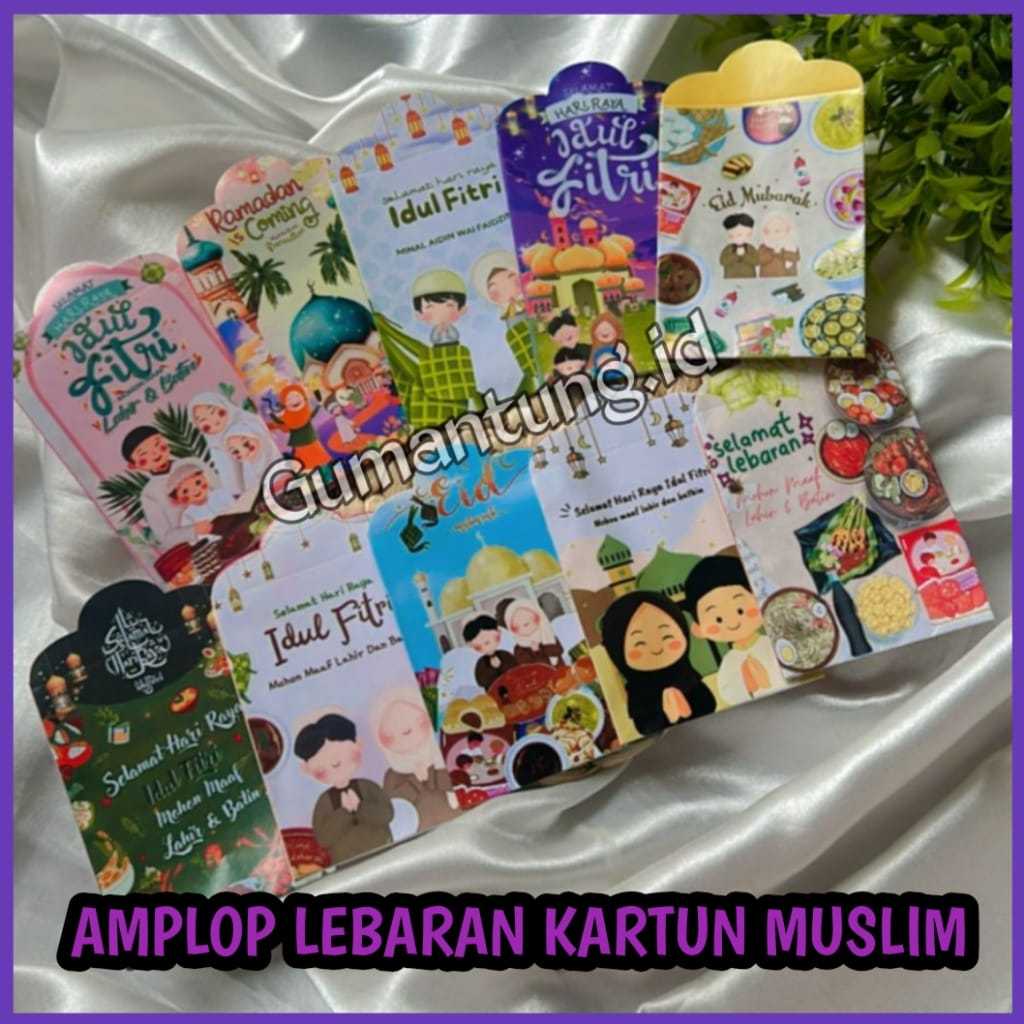 

GMT Amplop Lebaran 2025 Atm Uang Snack dan Permen Aestethic VIRAL isi 10pcs Lucu Ukuran Medium 7x12