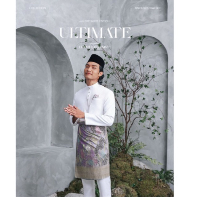 [BRAND NEW] Baju Melayu Elrah Exclusive White Size M