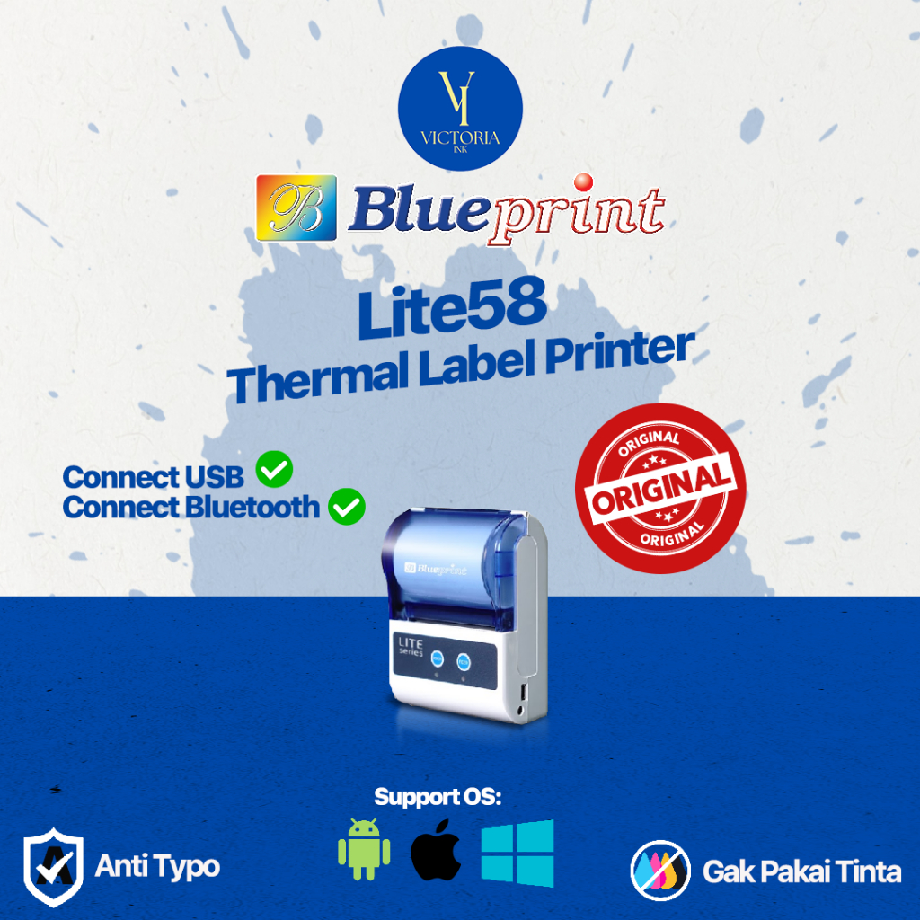 Printer Thermal Struk Kasir Blueprint Lite58 Bluetooth Blueprint Lite 58 Printer Thermal Portable Bl