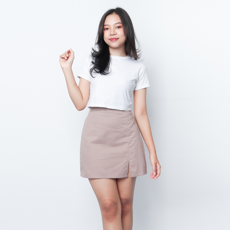 Mini Skirt A-Line | Rok Celana Model A-Line Bahan Katun Twill by KNARA