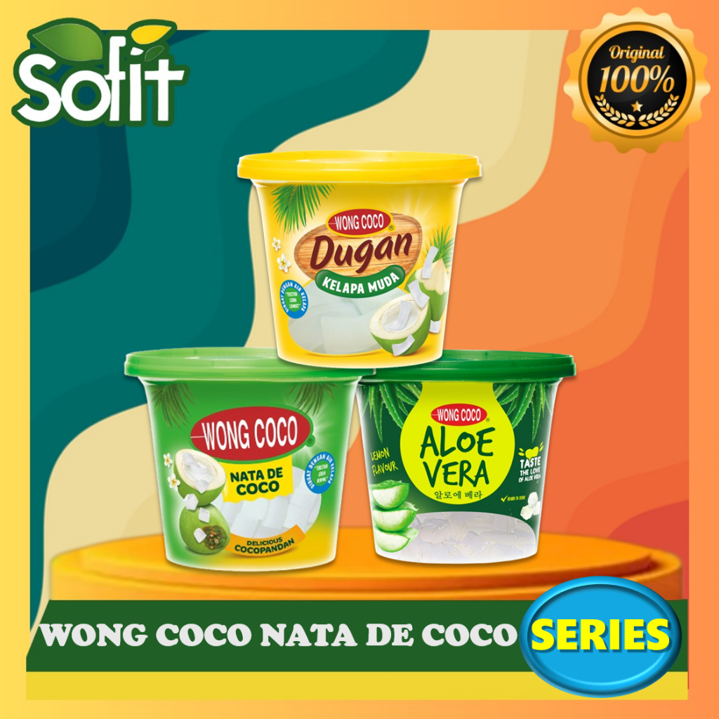 

Wong Coco Nata De Coco 1kg Series - Dugan - Cocopandan - Aloe Vera - Topping Minuman - SOFIT