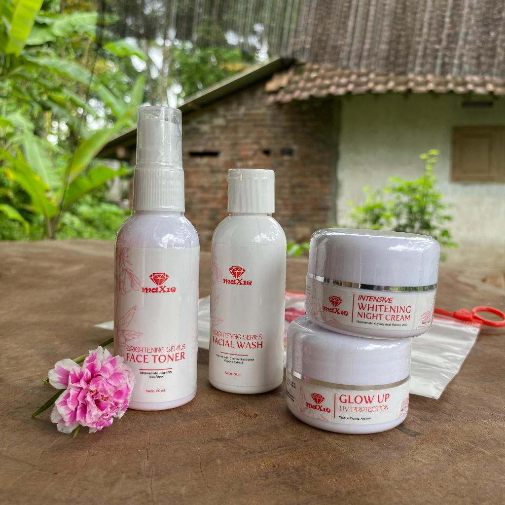 MAXIE SKINCARE/MAXIE GLOW ORIGINAL KEMASAN BARU/SKINCARE BPOM MURAH/PAKET GLOWING BPOM