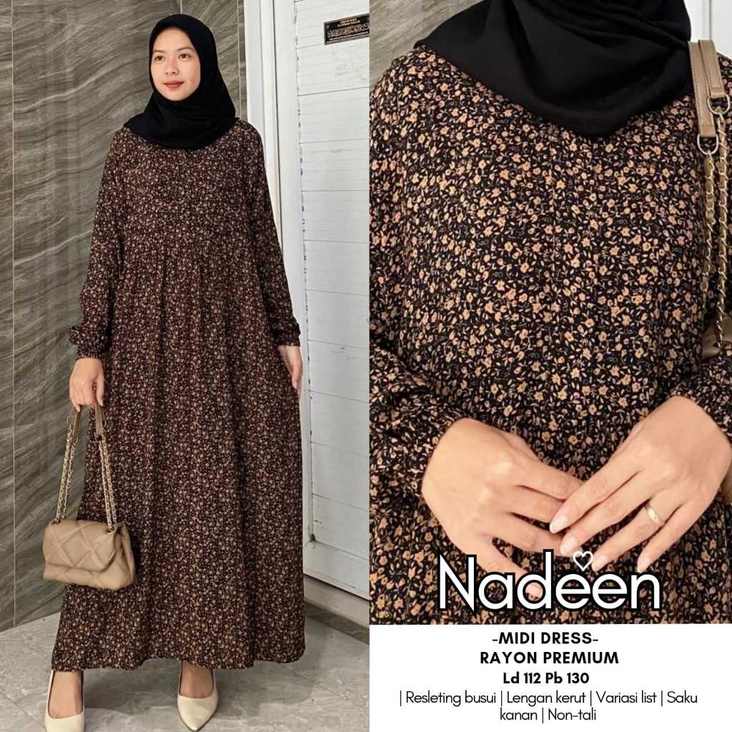 Gamis Rayon Motif(KS) Bunga KecilGamis Rayon Premium