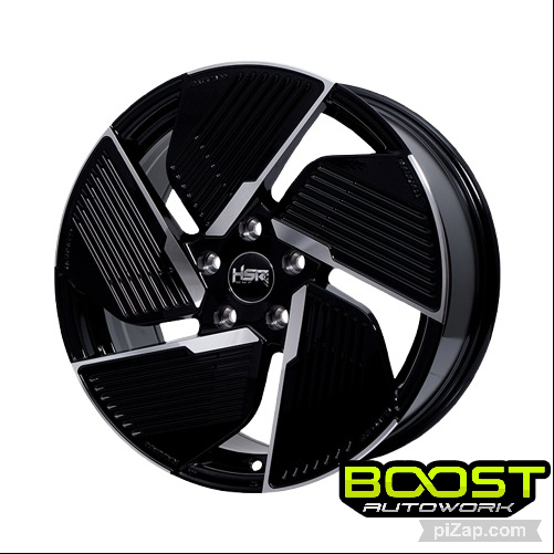 Velg Mobil Wuling Cortez ring 18 RAIJUA HSR R18X8 H5X114,3 ET45 GLOSSY BLACK/MS