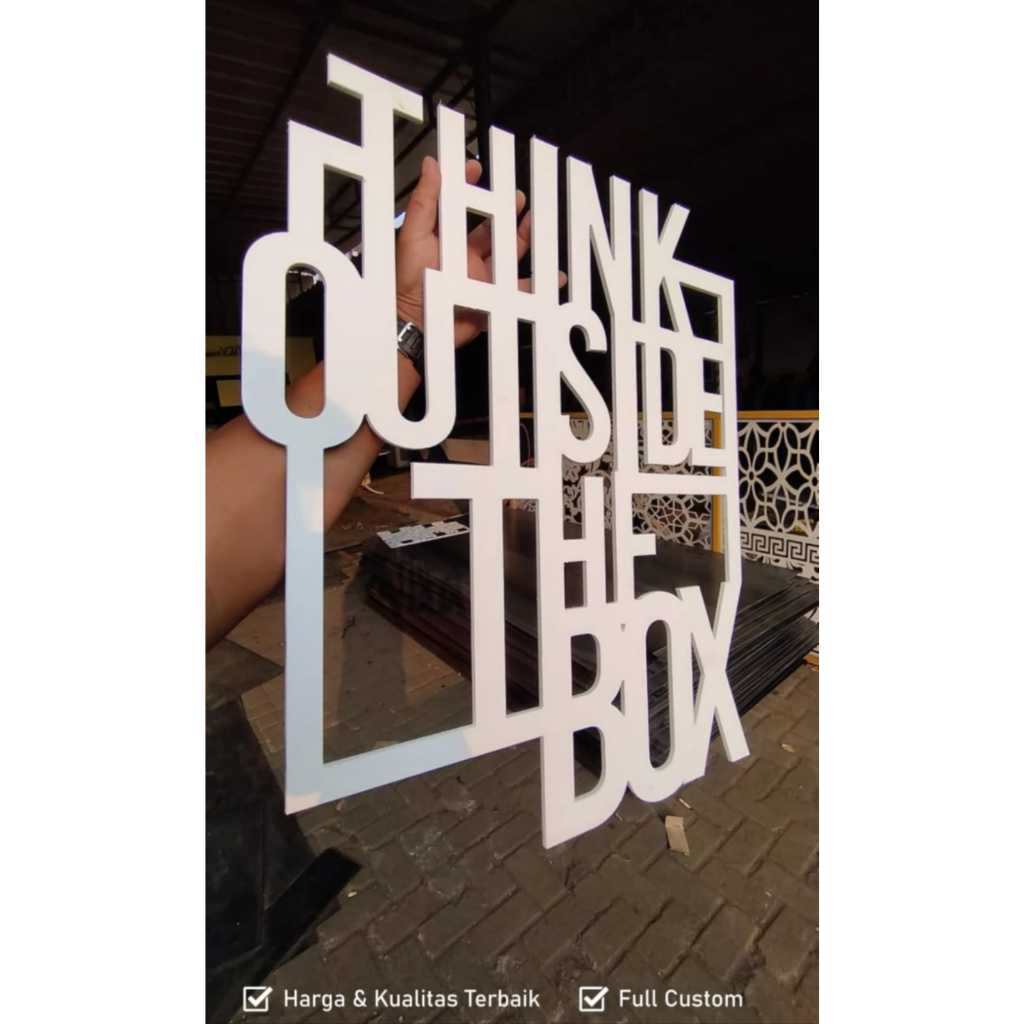 Pajangan Dinding Quotes Custom | Hiasan Dinding | Kayu | Cafe | Rumah | Office | Hitam