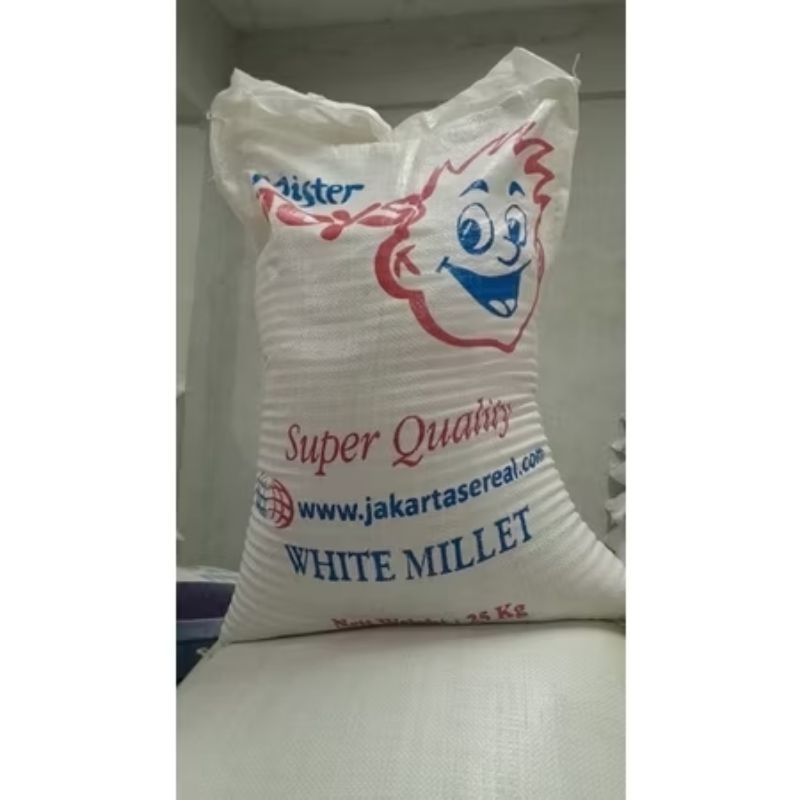 Ay00 MILET PUTIH 25KG / MILET LOVEBIRD VITA DAN MILET TOYS 1 KARUNG