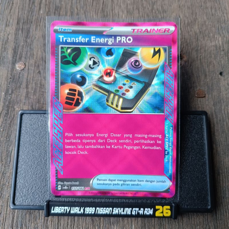 Kartu Pokemon Transfer Energi Pro ACE 157/182 TCG Pokemon Indonesia Kilat Rasi sv8s