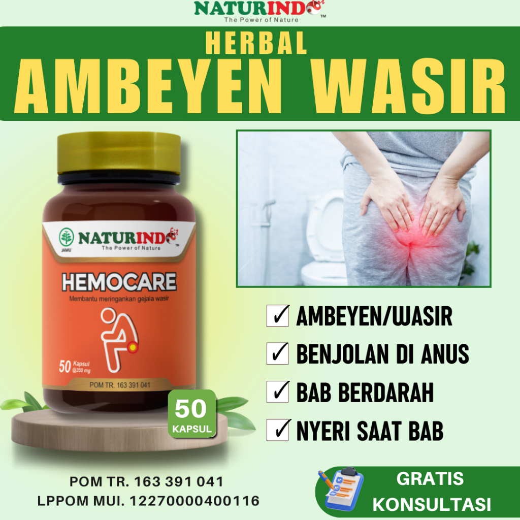 HEMOCARE Obat Ambeyen Paling Ampuh Ambeien Wasir BAB Sakit