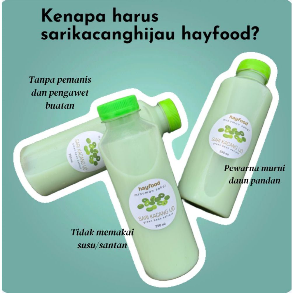 

SARI KACANG IJO 250ML – Tanpa Pengawet, No Susu, Segar & Sehat!