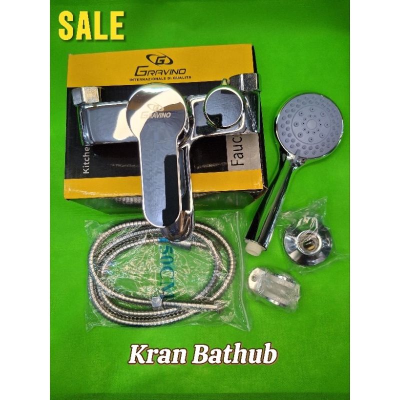 Kran Bathub Panas Dingin Mix Shower GRAVINO Kran Cabang Bathub Panas Dingin Shower