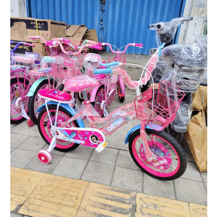 Sepeda Anak Mini 16 Inch Sakoni besi Tebal Keranjang Besi
