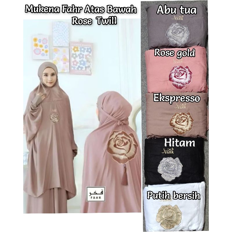 MUKENA FAHR ATAS BAWAH ROSE TWILL