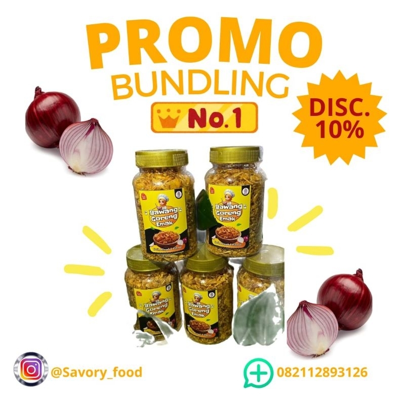 

Bundling Bawag goreng No 1 |5 toples Diskon 10%|