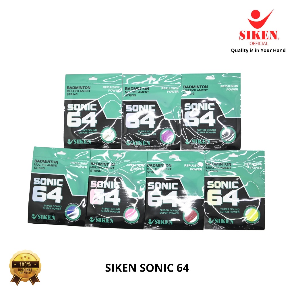 SIKEN Badminton Senar Siken Sonic 64 Senar Raket Siken