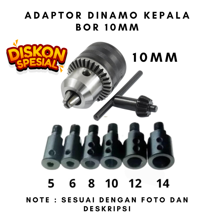 Adaptor Dinamo 775 Ke Gerinda Buat Mesin Pompa Air Set Kepala Chuck Bor 10mm