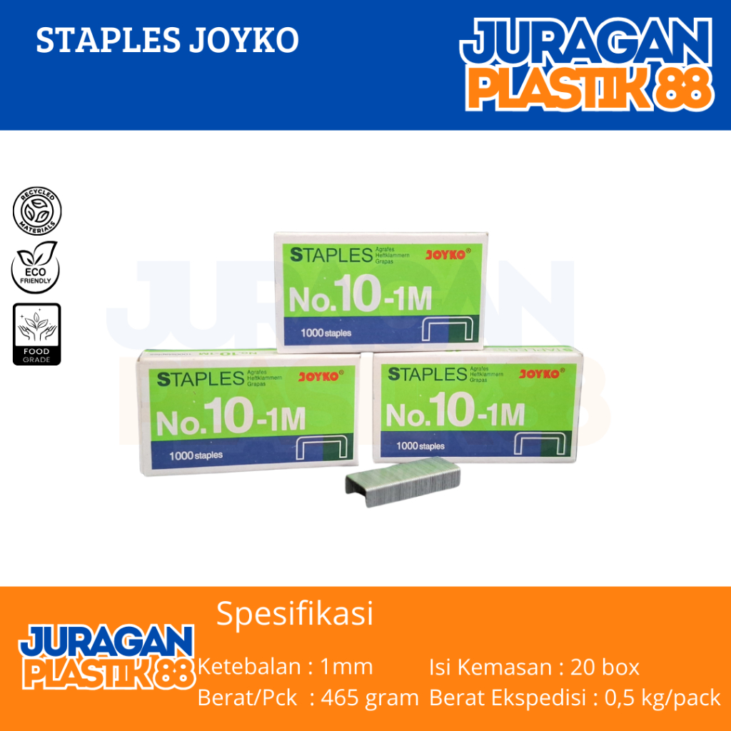 

Isi Staples Joyko no.10 isi 1000pcs \ Staples no.10N isi 20 box