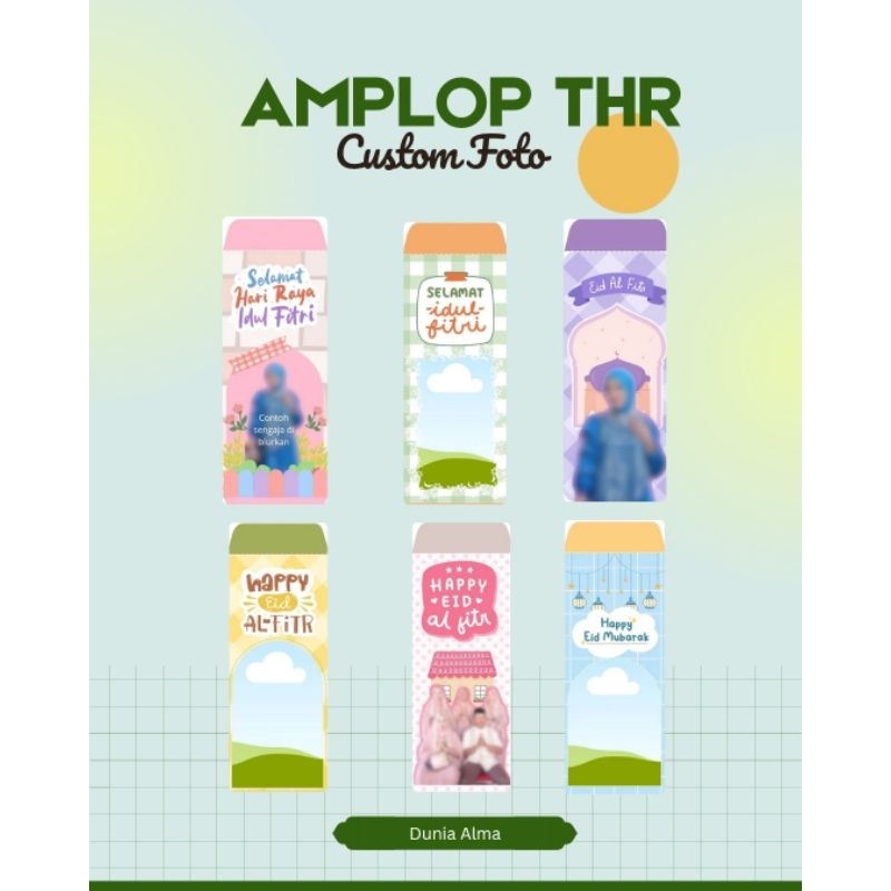 

Amplop THR, Amplop Lebaran Custom Foto /Isi 10pcs