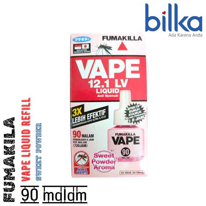 FUMAKILLA Vape Liquid Elektrik Refill 90 Malam