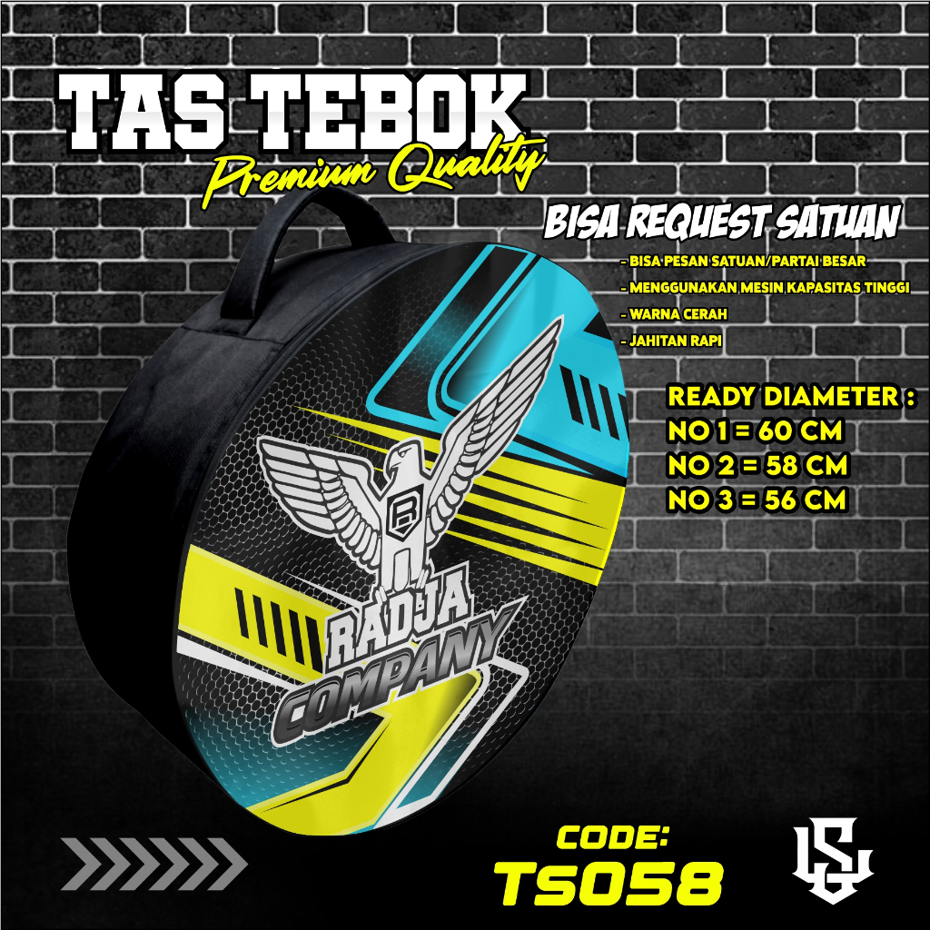 tas tebok murai motif RADJA COMPANY ransel gendong jinjing bawa tebok sangkar murai printing