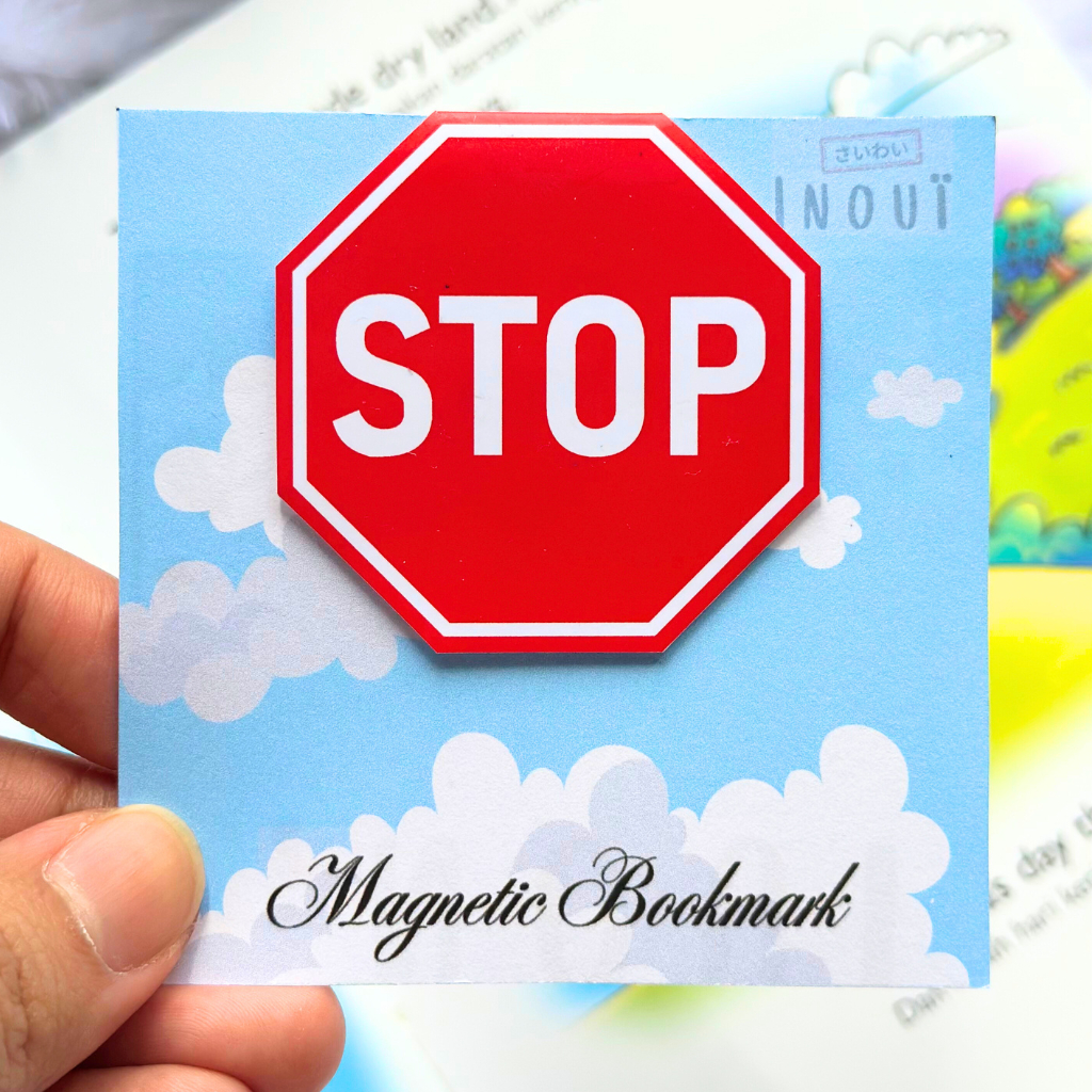 

Magnetic Bookmark STOP - Pembatas Buku Stop Self Reminder dan Motivasi Waterproof