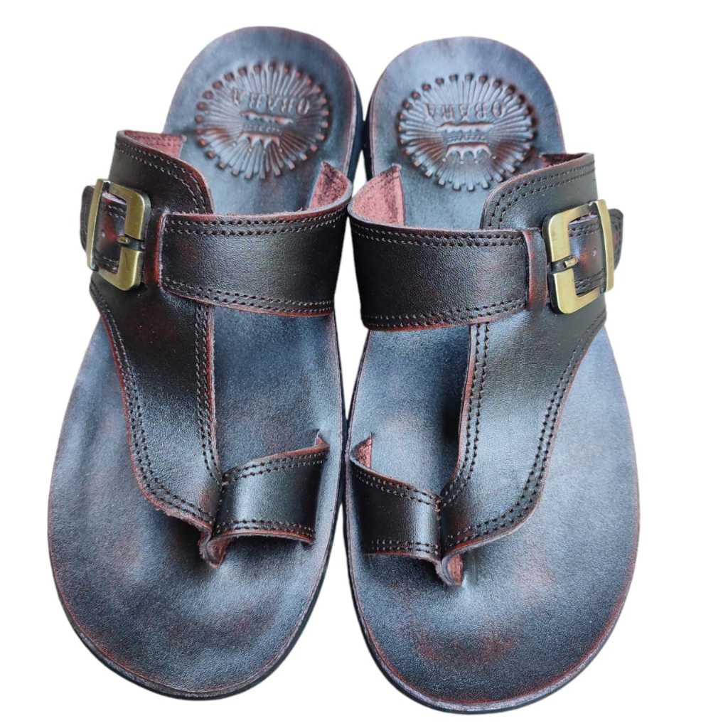 Obara Sandal Jepit Kulit Asli Cowo Pria Laki Laki