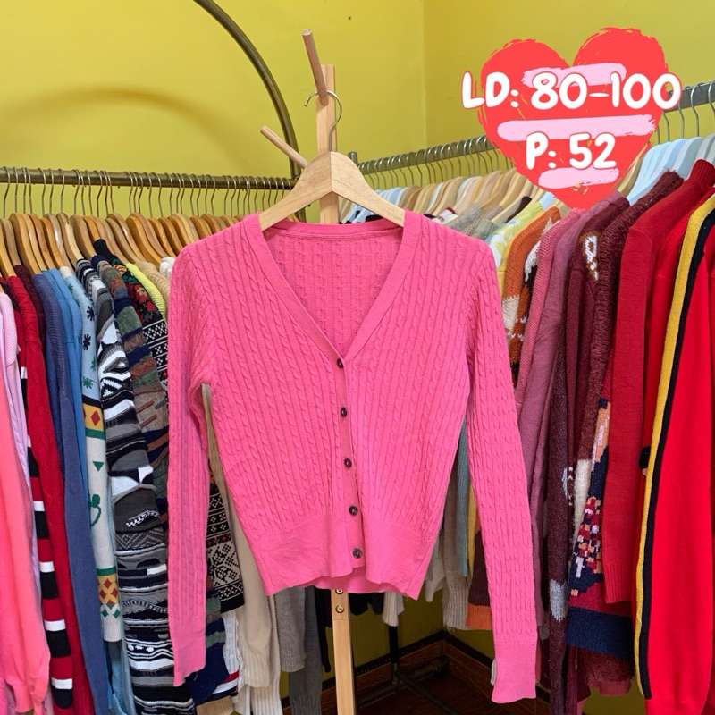 cardigan rajut kepang / cable semi premium