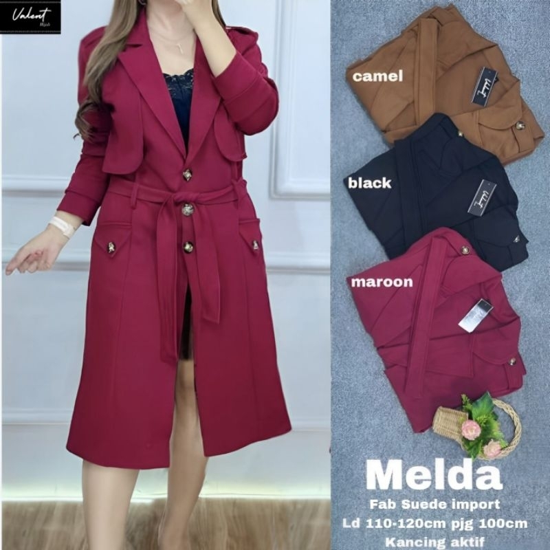 MELDA/BLAZER WANITA/FAB SUEDE IMPORT