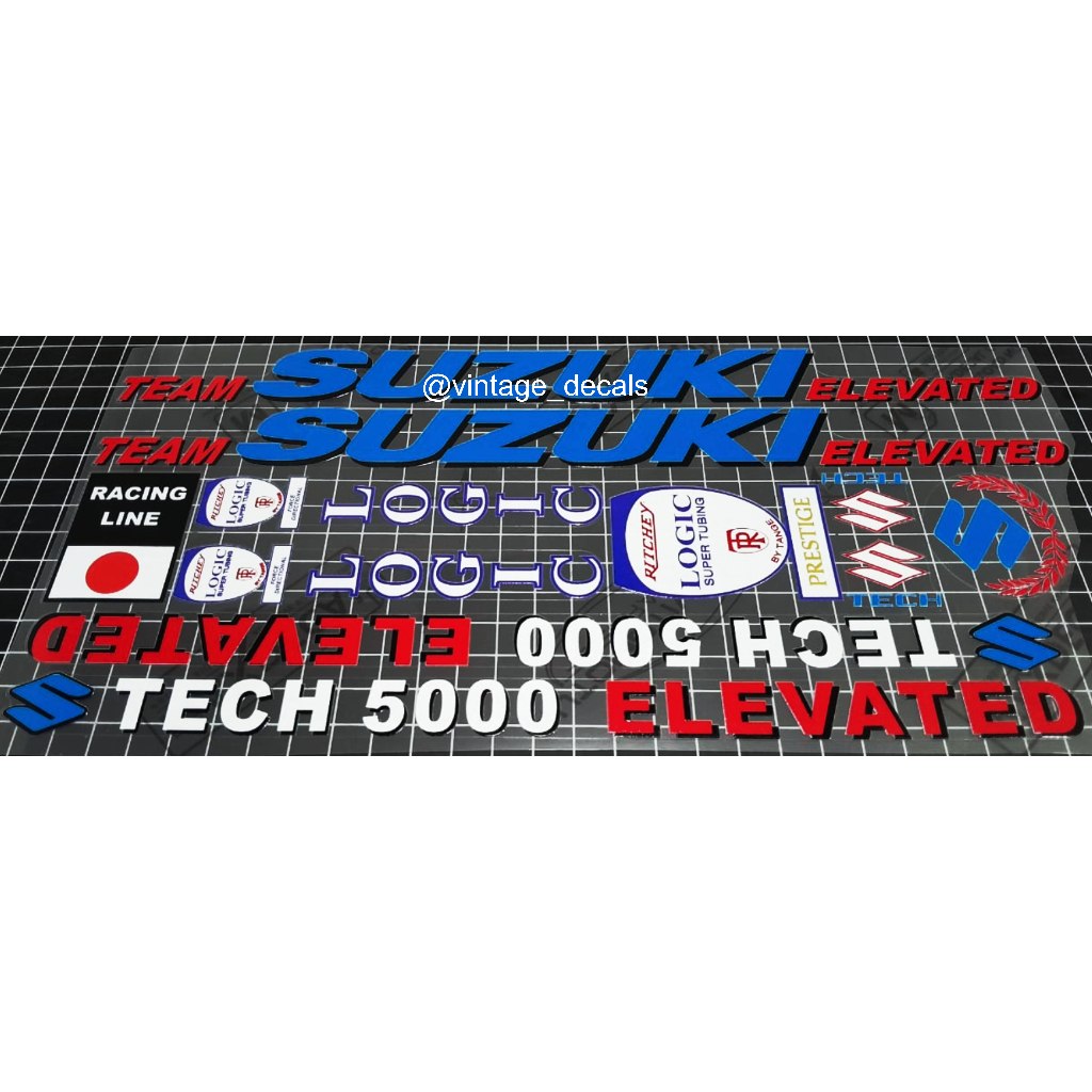 sticker decals sepeda Suzuki TECH 5000 elevated