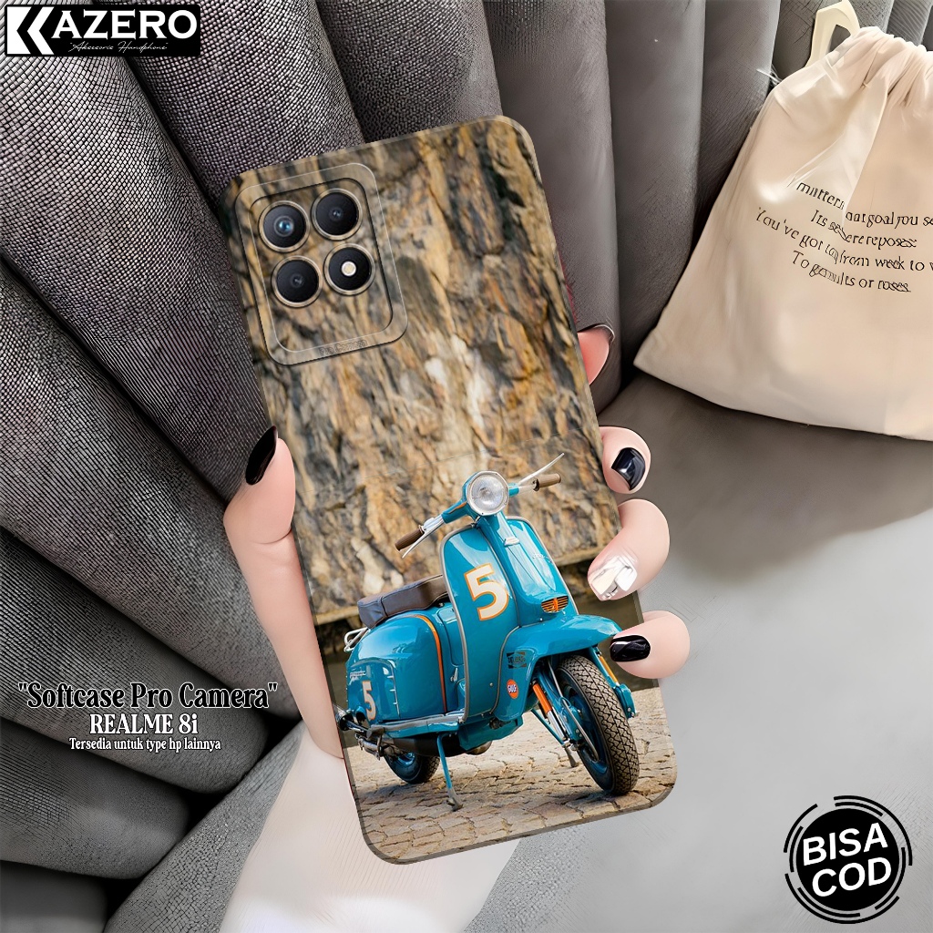 Silikon HP Realme 8i - Fashion Case Vespa - Softcase Realme 8i - Case Realme 8i - Kesing Realme 8i -