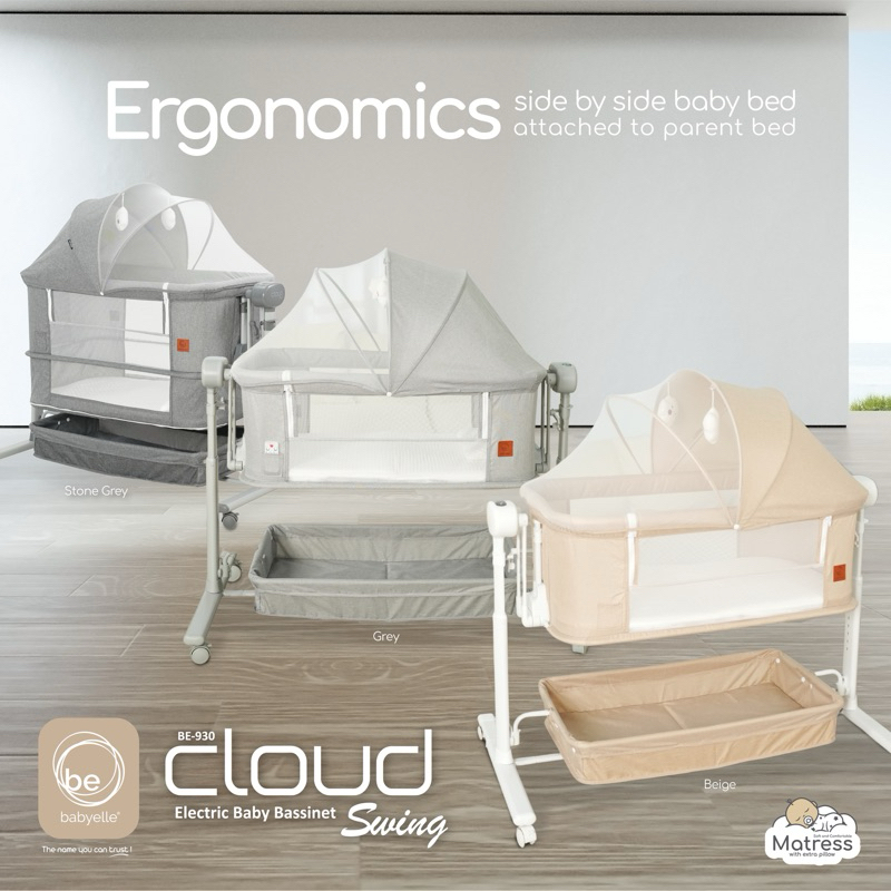 Box Bayi Babyelle Cloud Bedside Baby Crib Ranjang Bayi Baby Elle BE-909 / Cloud Pline BE-968 / Tempa