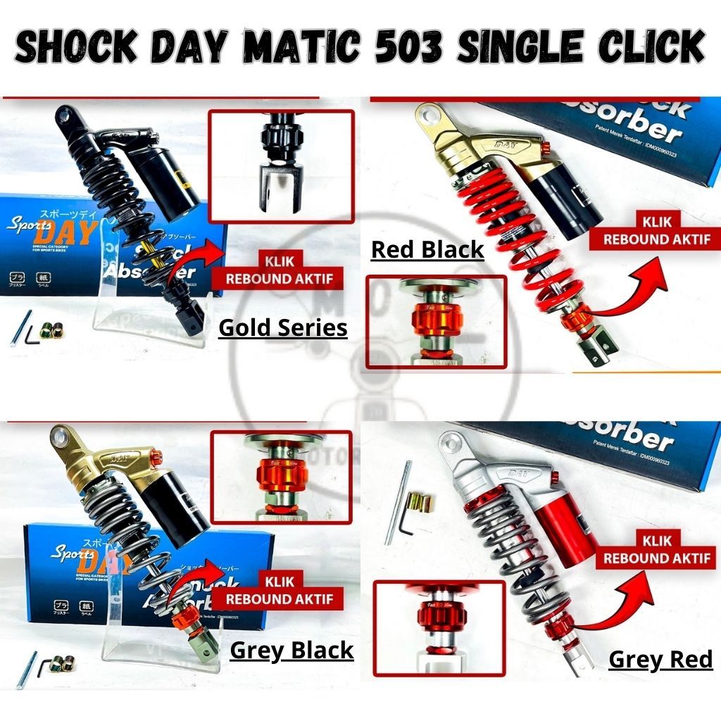 Shock Tabung Matic DBS GP 728 Premium Double Click Shockbreaker 310 mm 330 mm Beat Mio Vario Scoopy
