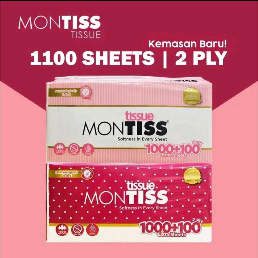 Montiss Facial Tissue 1000 Sheets
