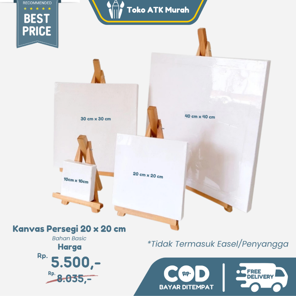 

Kanvas Lukis Basic Persegi 20 x 20 cm - Canvas Board