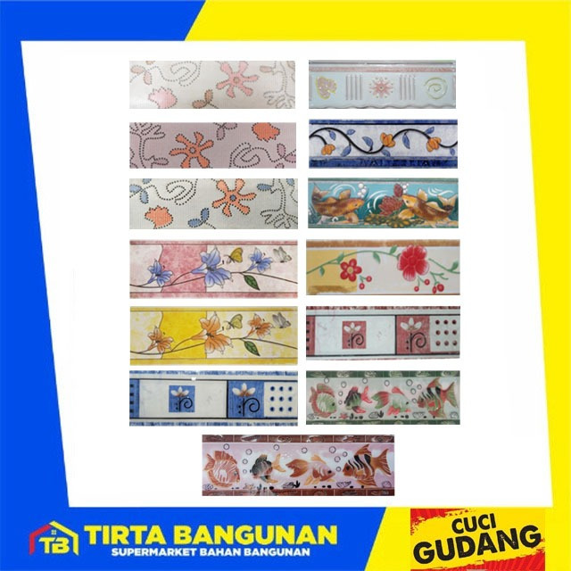 LIST KERAMIK DINDNG 7 X 20 CM LISTELLO KERAMIK IMPORT BORDER KIST DINDING