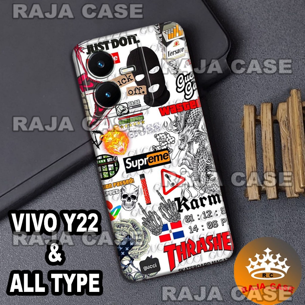 Rc12/Softase karet Hp VIVO Y22 - Motif Cowok Estetik/case Hp  VIVO Y22 - casing  VIVO Y22 - Silikon 