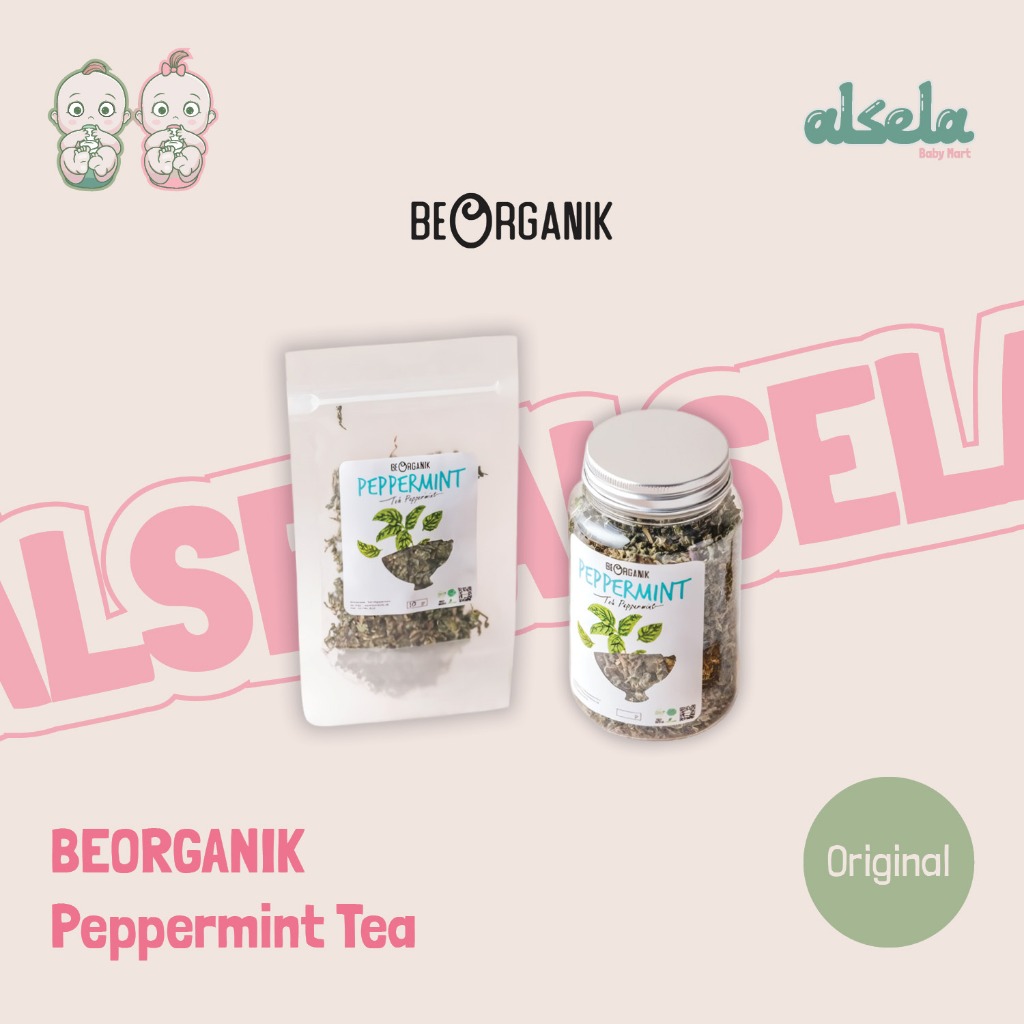 

Beorganik Peppermint Tea Pouch 10gr, 75gr Teh Herbal Peppermint Organik Tisane Redakan Pilek & Migrain