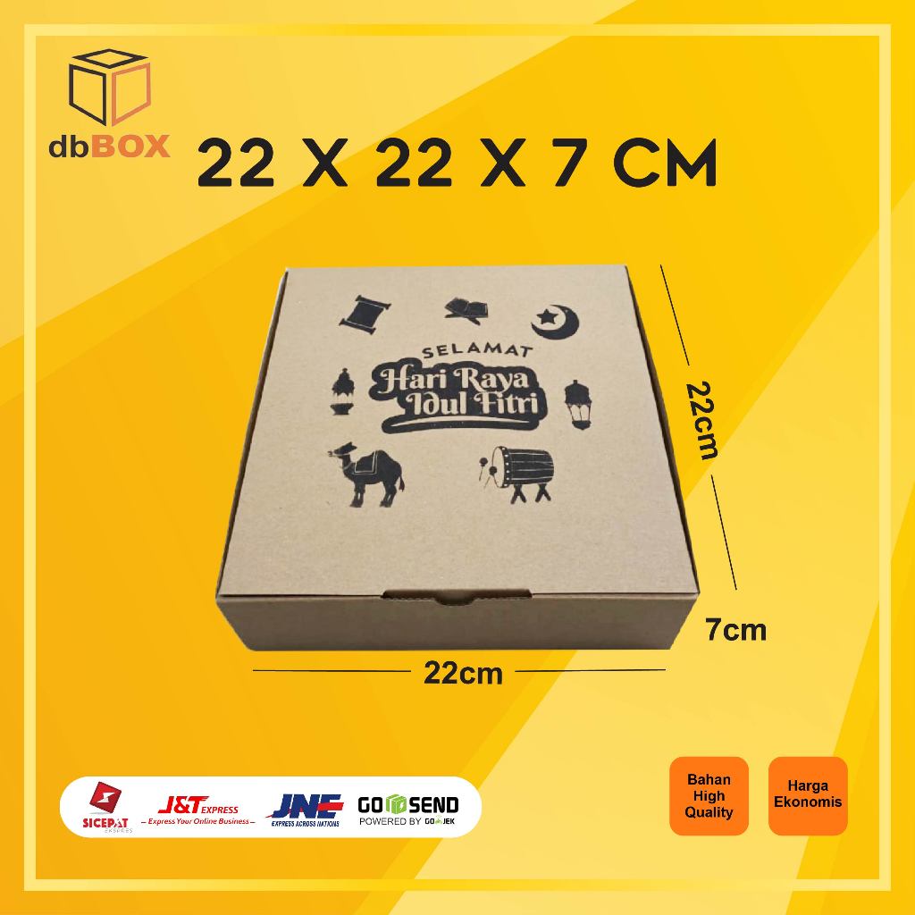 

LOGO IDUL FITRI Kardus 22x22x7 cm --Die Cut dan easy usage—