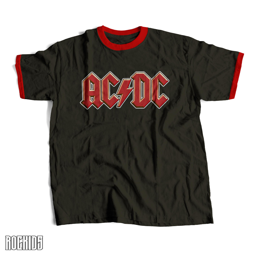 acdc - ringer tee - kaos dewasa dan anak acdc  - kaos acdc  - kaos acdc  anak - tshirt acdc  - acdc 
