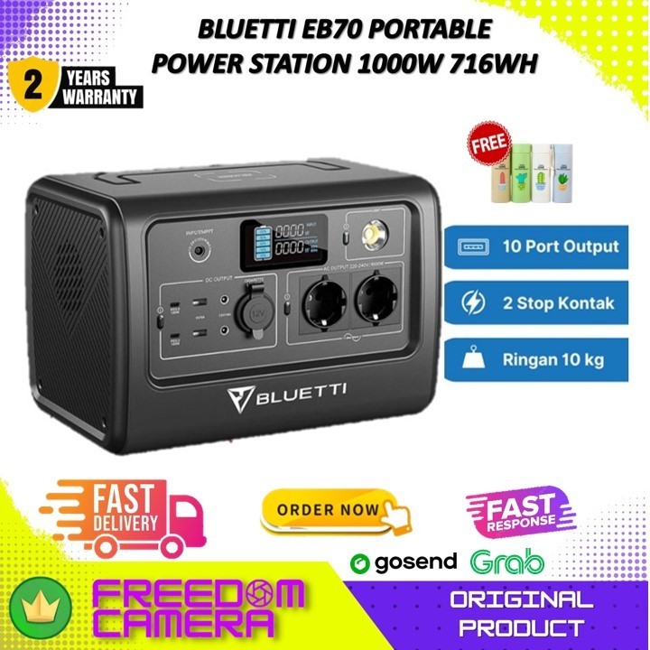 Bluetti EB70 Portable Power Station | 1000W 716Wh