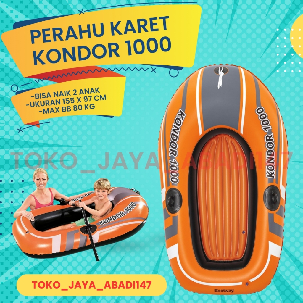 PERAHU KARET KONDOR 1000 / PERAHU KARET MURAH IMPORT / PERAHU KARET / PERAHU AIR / PERAHU DEWASA / B