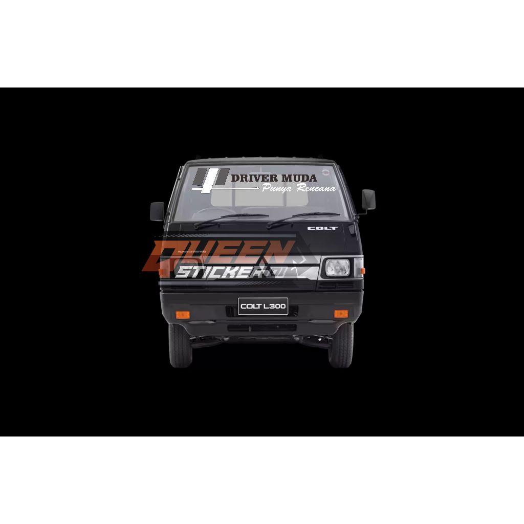 stiker cutting kaca depan variasi mobil l300 striping kaca depan mobil granmax