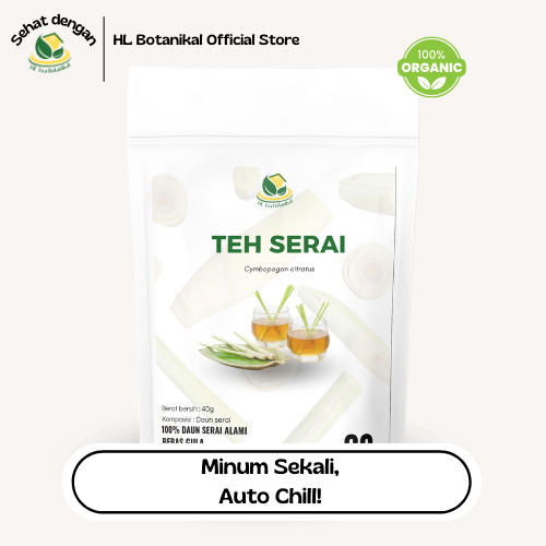 

HL Botanikal : Teh Herbal LEMONGRASS TEA | Teh Rasa Serai alami sinusitis isi 20 kantong