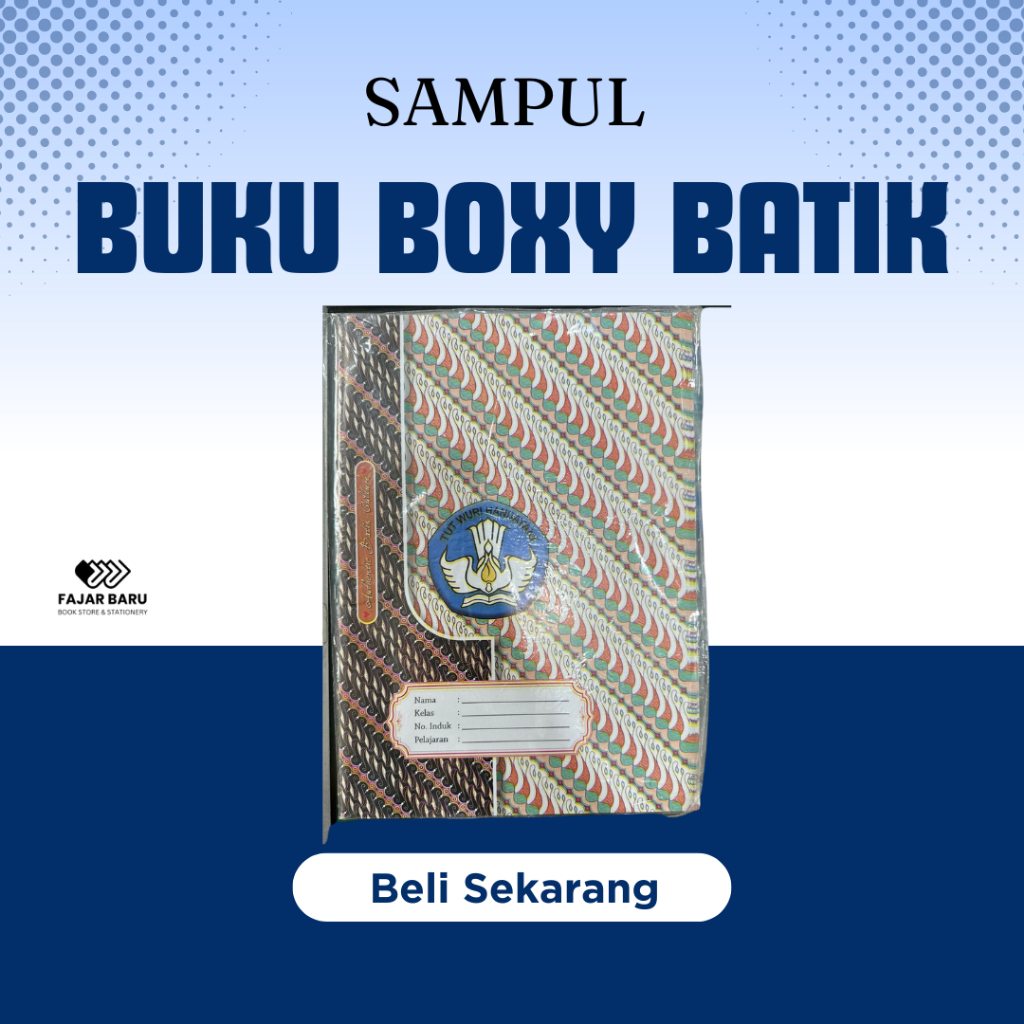 

[ PAK / ISI 20 LEMBAR ] SAMPUL KERTAS BATIK BUKU BOXY