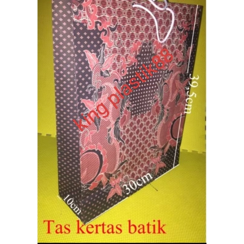 

Isi 12/PC-/+30x39,5x10cm TAS KERTAS souvenir paper goodie bag motif gambar BATIK L so...