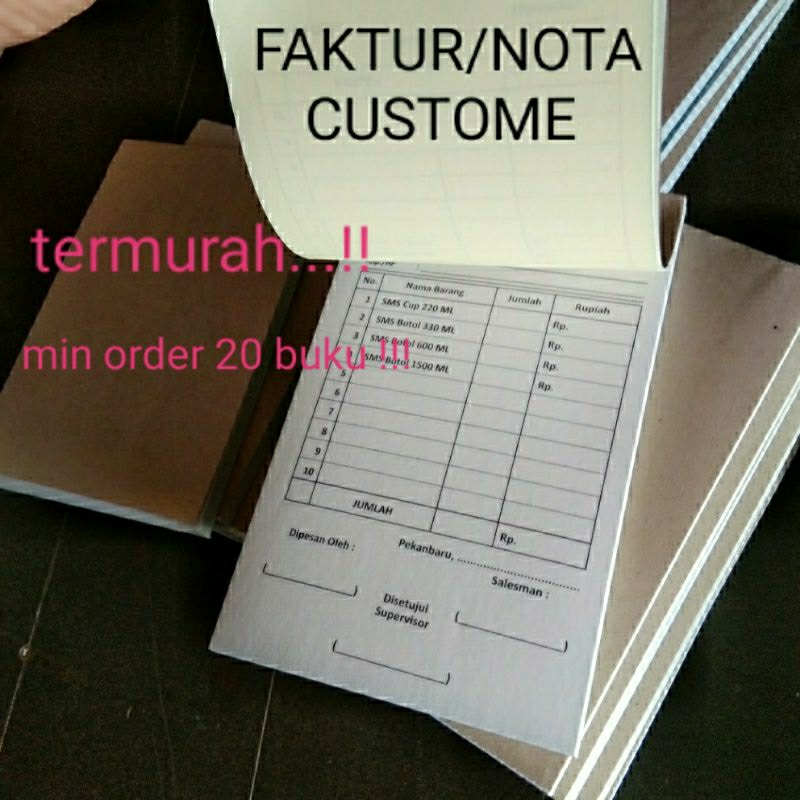 

NOTA CUSTOM /CETAK NOTA BON FAKTUR CUSTOME MURAH 1PLAY DAN 2 PLAY.