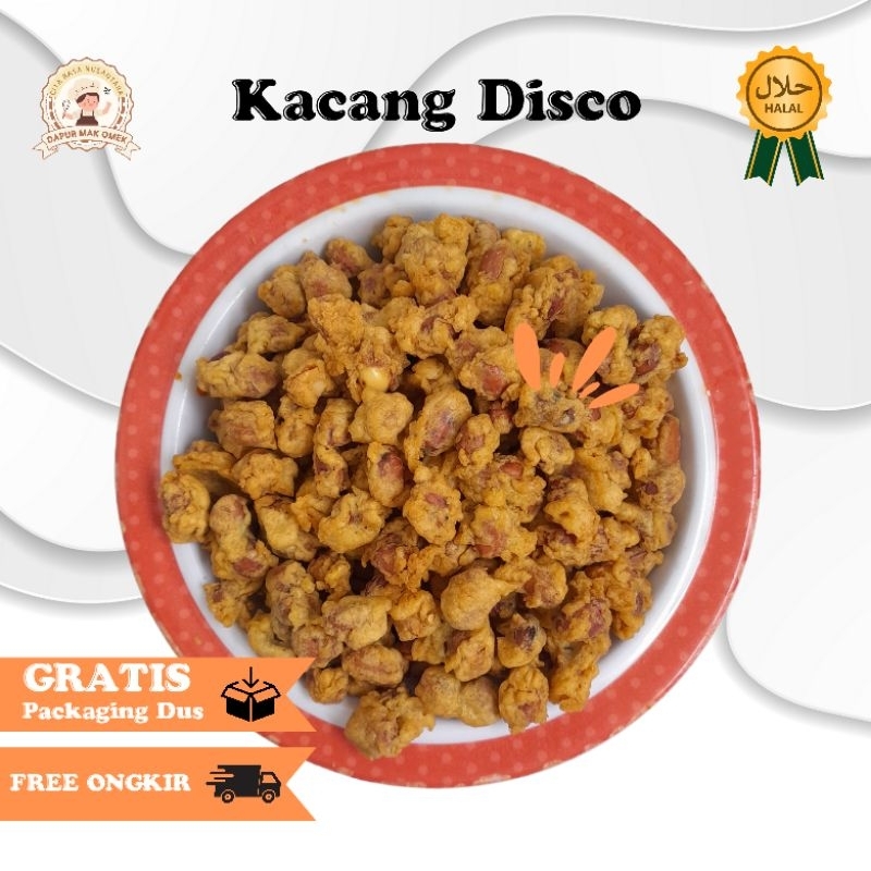 

Kacang Disco / Kacang Sumput - Cemilan Rumahan 100 dan 300 gram Pedas Manis Daun jeruk