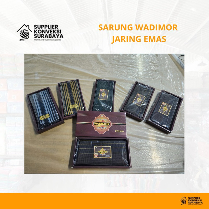 Sarung Tenun Wadimor Premium Jaring Mas hawai - Souvenir ramdhan - Souvenir pengajian - Hadiah lebar