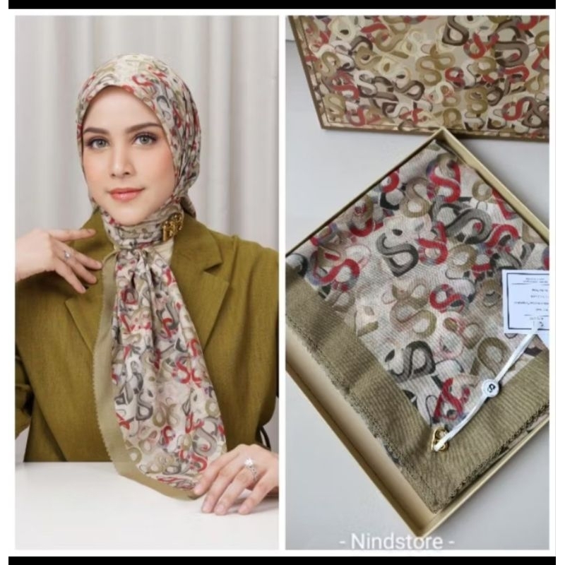 buttonscarves samla olive defect box belakang