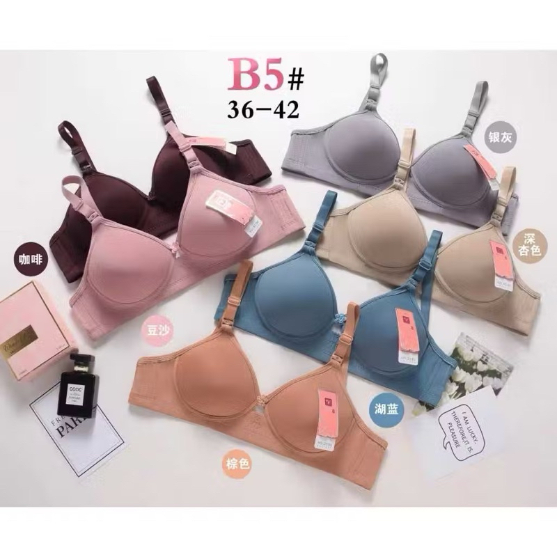 3 Pcs Bra BH Wanita Dewasa A5 Bh Busa Tanpa Kawat