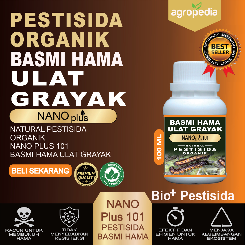 Pestisida Organik Cair / Pembasmi Hama Ulat Grayak / Pestisida Nabati Semprot / Pestisida Organik / 